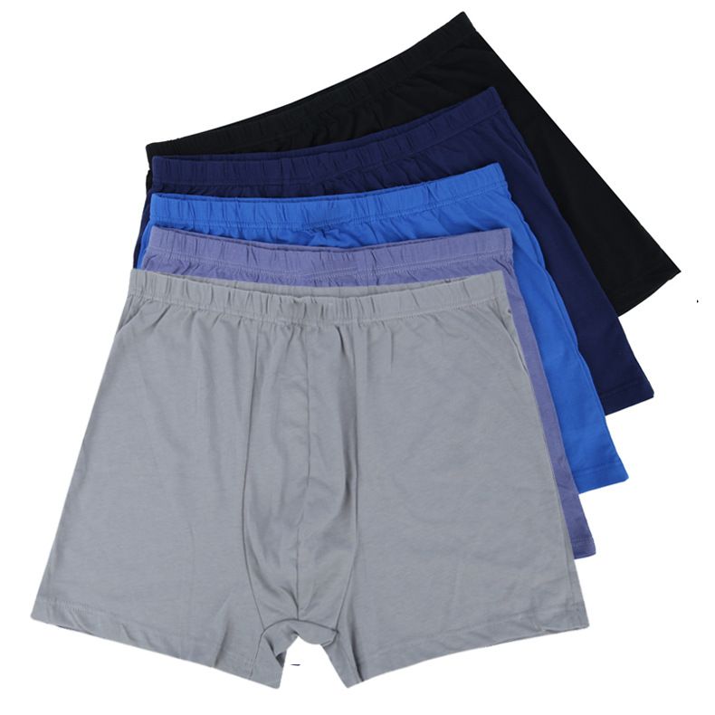Zhenruiti Men Cotton Boxer Shorts High Waist Breathable Dark blue 8XL (120.00 kg-135.00 kg — image 3