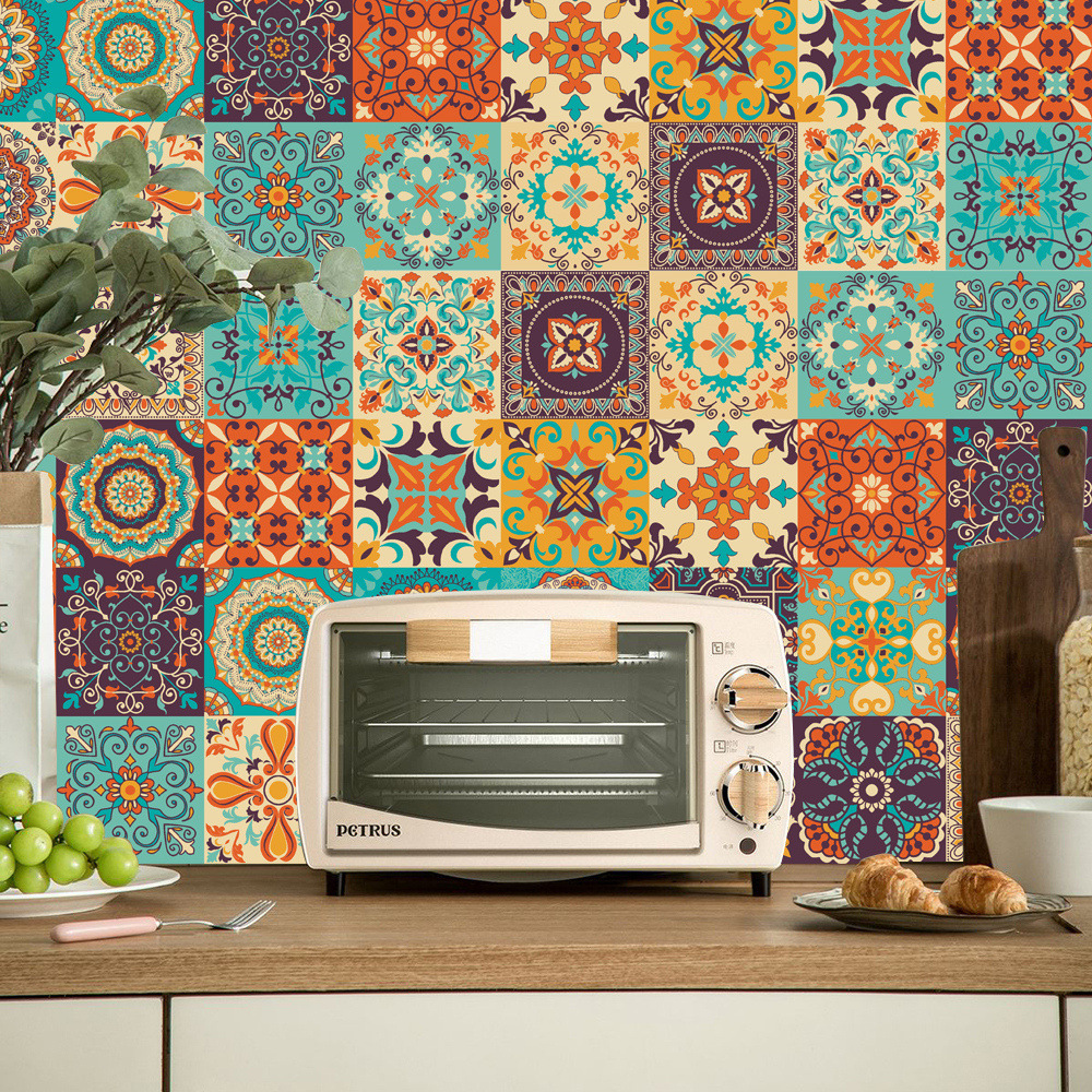 Waterproof Tile Stickers for Kitchen, Furniture, Table 15 × 15cm - 24 pcs