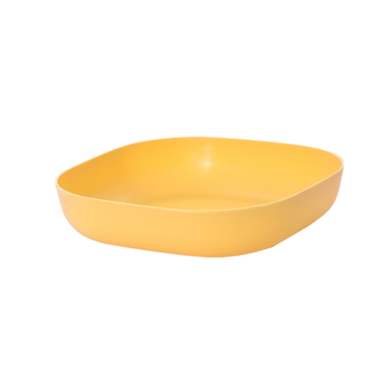 Plastic Pasta Bowls Reusable, Square Plate Bowls, Plastic Small Bowls For Kitchen, Pasta Serving Bowl, Kitchen, Orange, 14 x 2.8 cm — image 5
