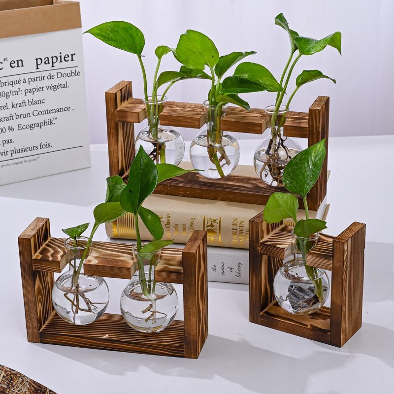 HydroponicWoodenFramewithSnap-On-SphericalSingleBottle โ image 2