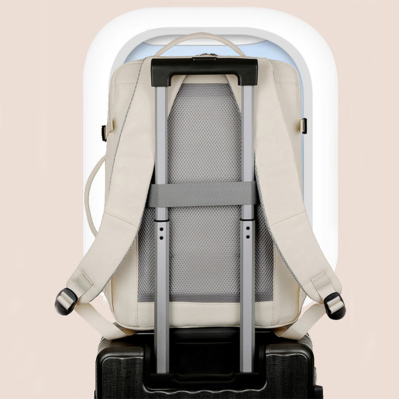 Large Capacity Travel Backpack with USB Charging Port - Black — image 2