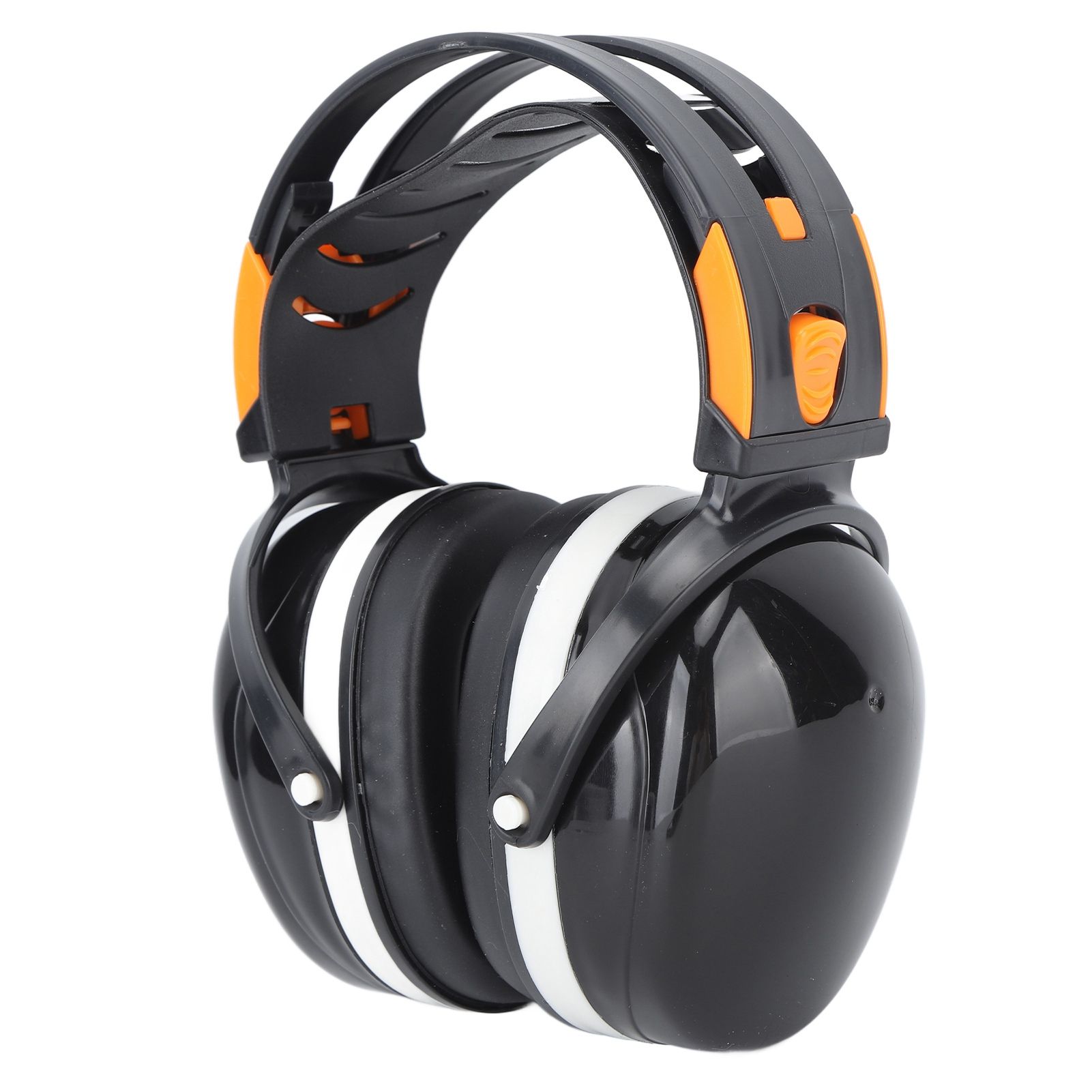 Noise Reduction Earmuffs Foldable Lightweight Hearing Protection Safety Over Head Ear Muff for Garden Shooting Mowing Black White — image 3
