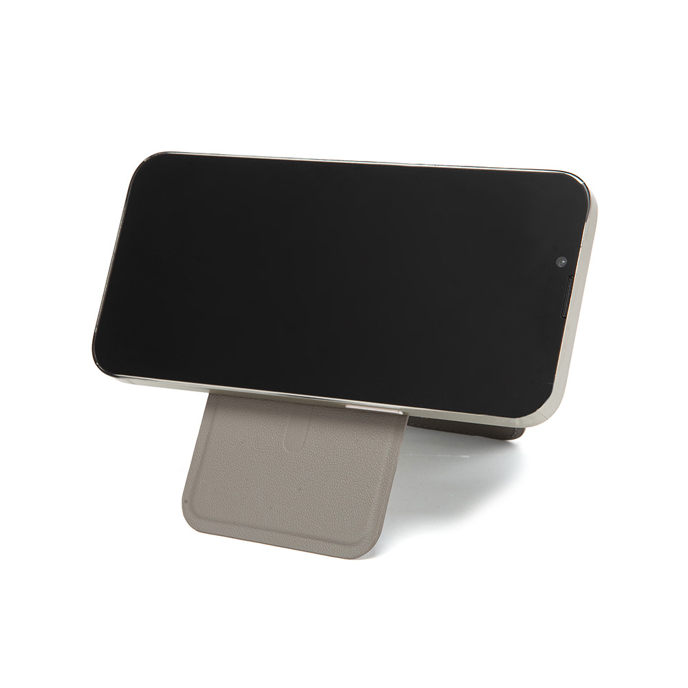 Brown Chic MagSafe Wallet with Mirror & Stand - PU Leather Card Holder for iPhone 12-16 Series — image 6