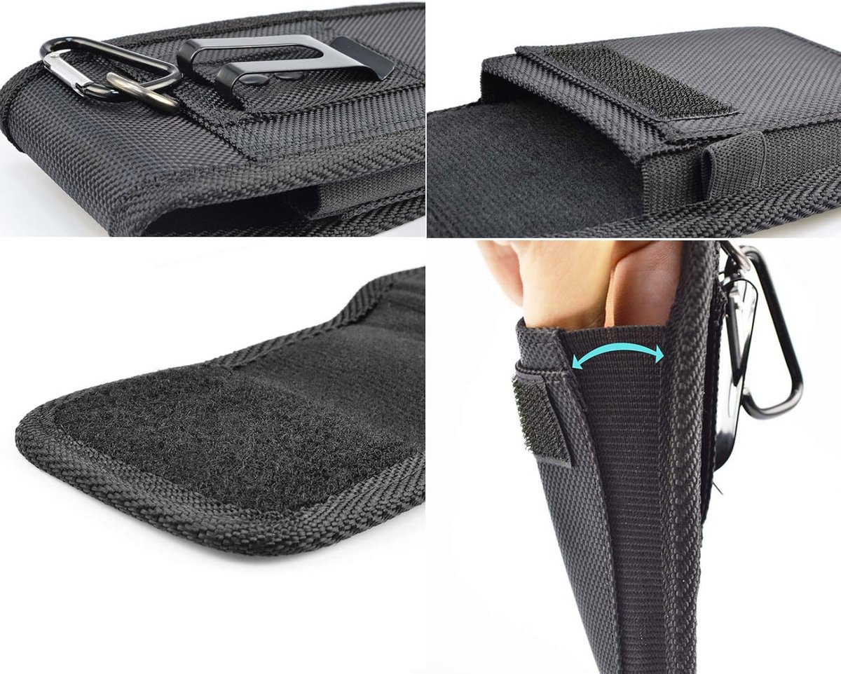 Waist bag - Fanny pack - Outdoor belt bag - Smartphone bag - Standing belt bag - Oxford cloth - black - 17.5*10*2.5cm - belt bag - Gift - Phone bag Men โ image 2