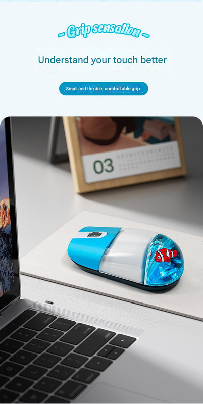 Whimsical 2.4G Wireless Mouse with Floating Animal Design - Comfortable, Quiet & Portable(pink) — image 4