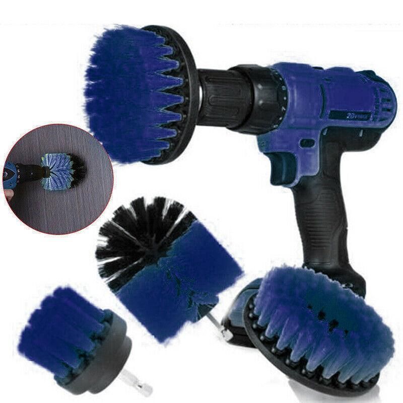 3Pcs Drill Attachment Set Drill Brush Kit Bathroom Carpet Cleaning Tool Scrubber - Yellow โ image 3