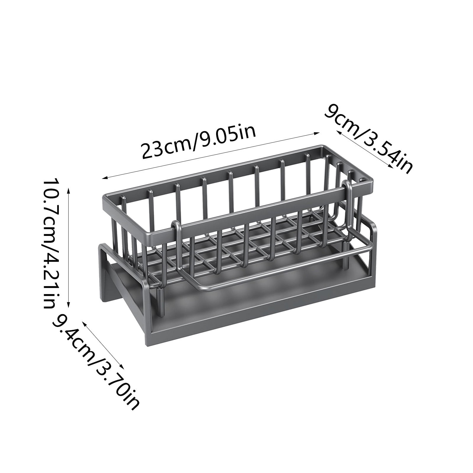 Sponge Holder for Kitchen Sink, Kitchen Sink Organizer Rustproof 304 Stainless Steel Detachable Dishcloth Rack Sink Caddy, Kitchen Sponge Holder Bathroom — image 2