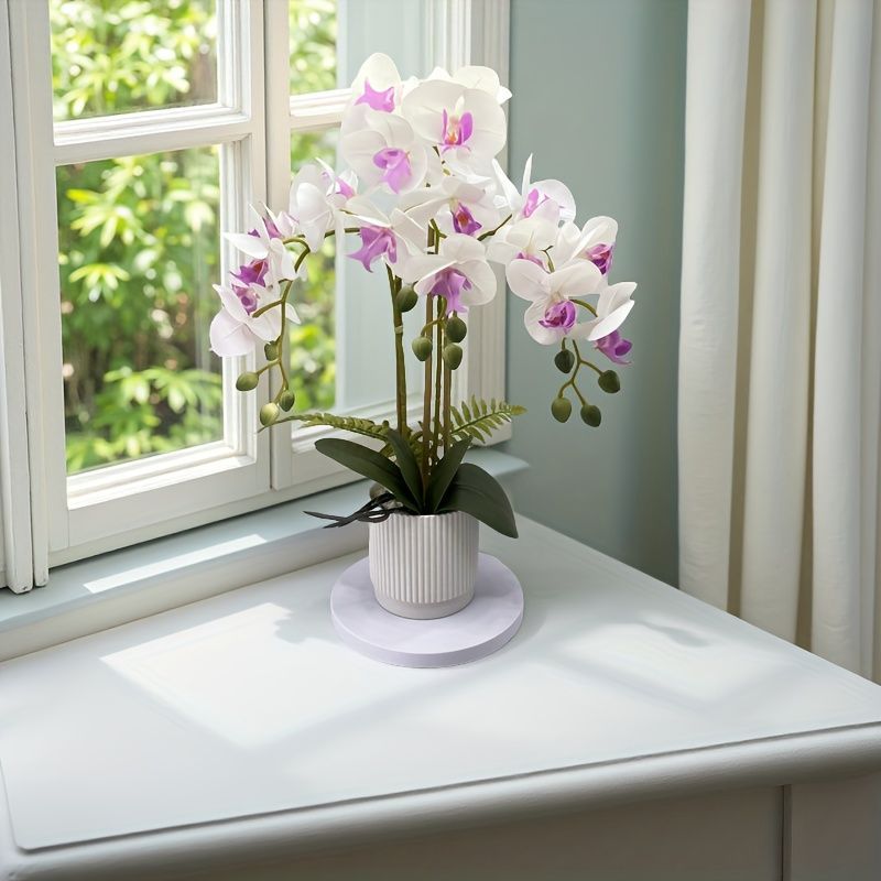 Artificial Phalaenopsis Touch-Sensitive Artificial Plant Moisturizing - Purple - Size 50-11-11 — image 4