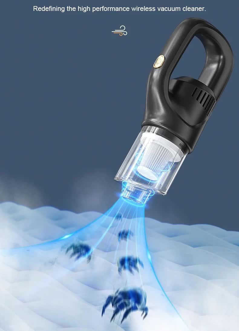 Cordless Handheld Vacuum Cleaner, 120W 10KPa Suction, 2000mAh Rechargeable Portable Cleaner, Black โ image 4