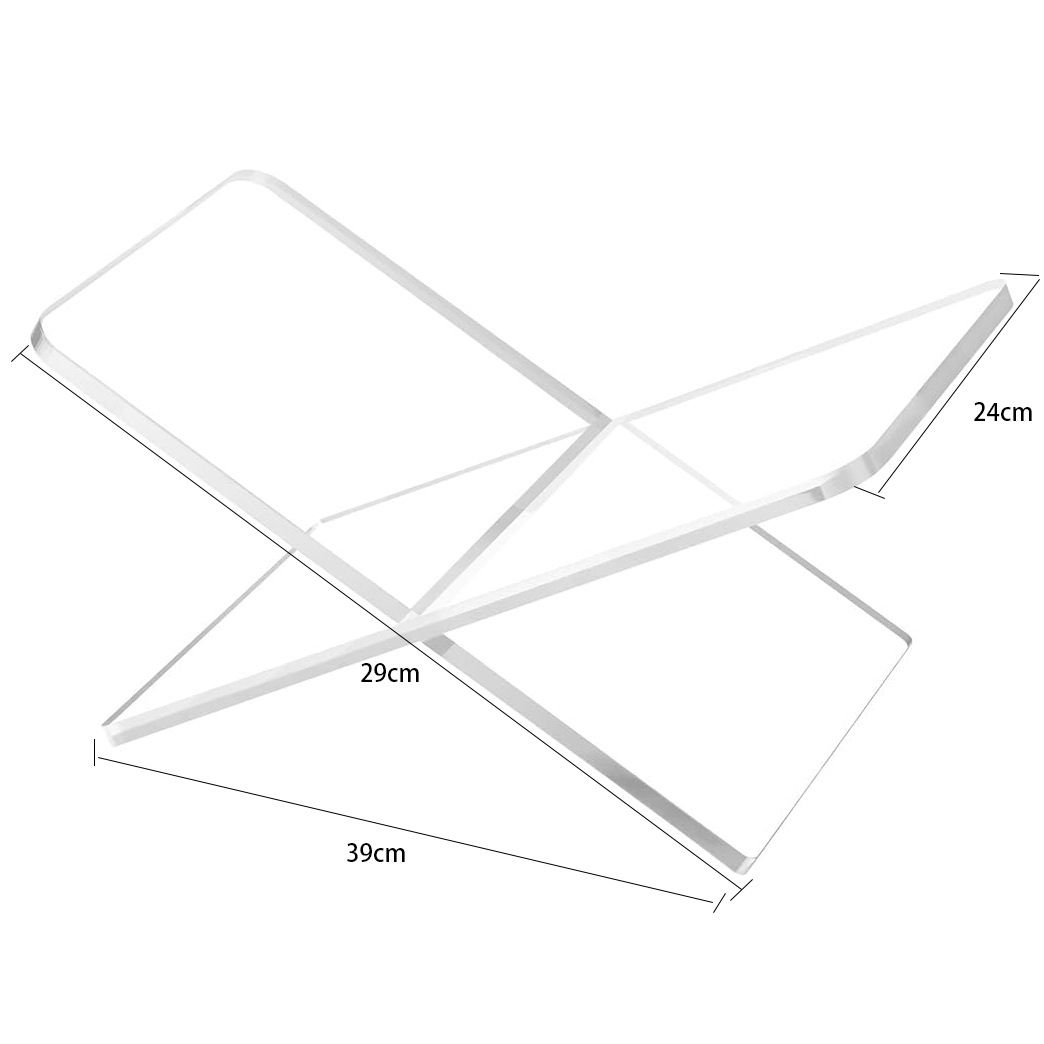 Large Open Book Display Stand for Cookbook Art Book Bible Guest Book - Coffee Table Book Stand for Reading - Transparency — image 2