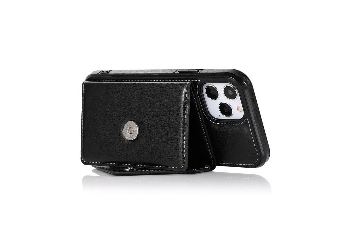 PU Leather Crossbody Phone Case Cover Wallet Card Holder for iPhone 13 Series -Black /iPhone13 6.1 โ image 2