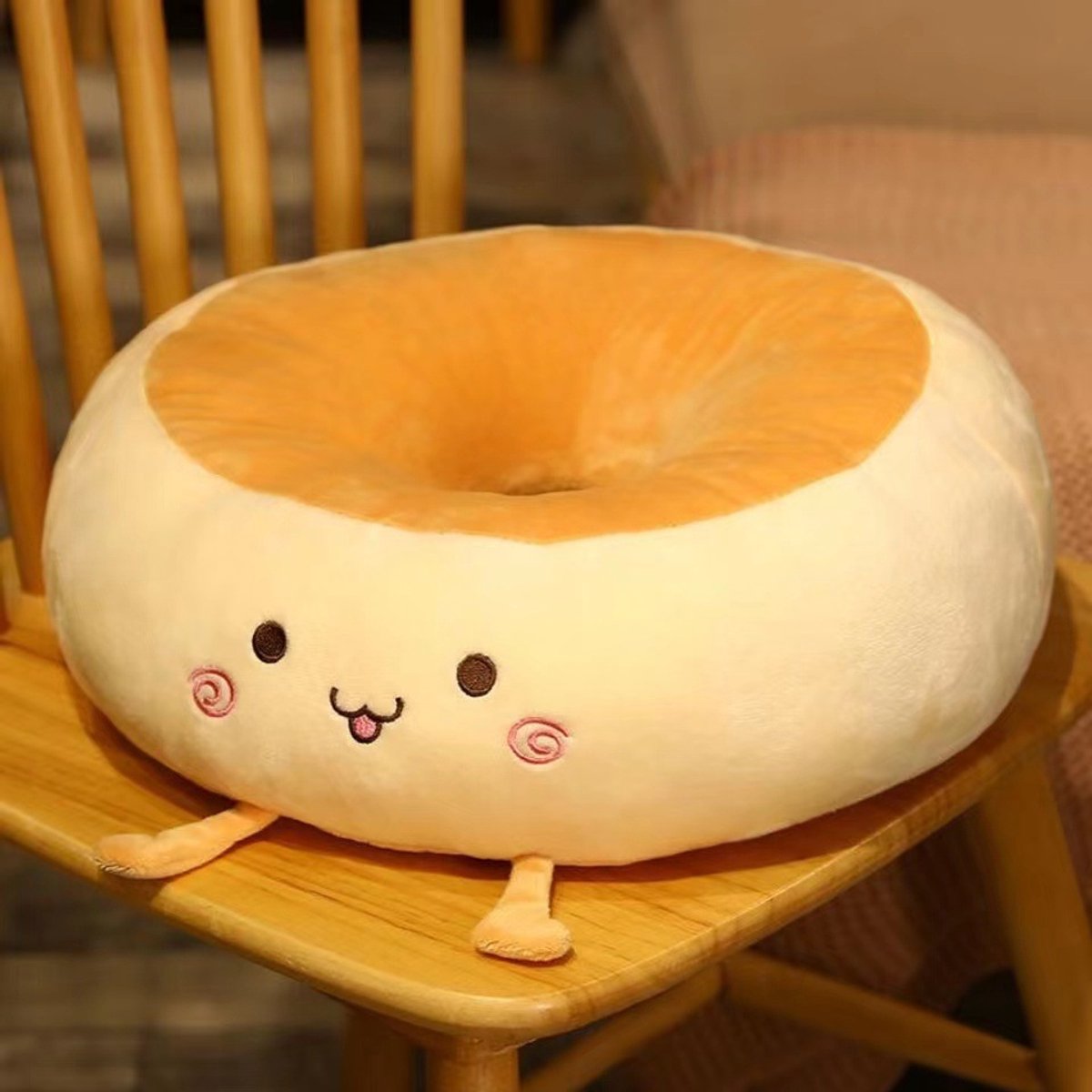 Round Seat Cushion - Round Chair Cushion - Donut Seat Cushion - Cute and Soft Decorative Cushion - Cartoon Design - Suitable Chairs for Bedrooms, Schools and