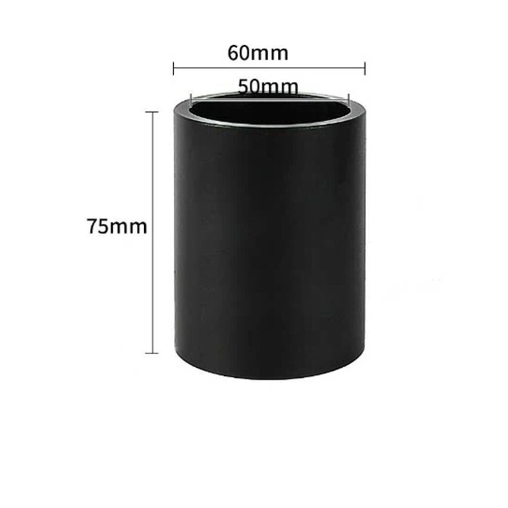 Metal Pen Holder Aluminum Pencil Holder for desk, Round Desktop Organizer and Black Pencil Cup for Office, School, Home and Stationary Supplies(Black) — image 5