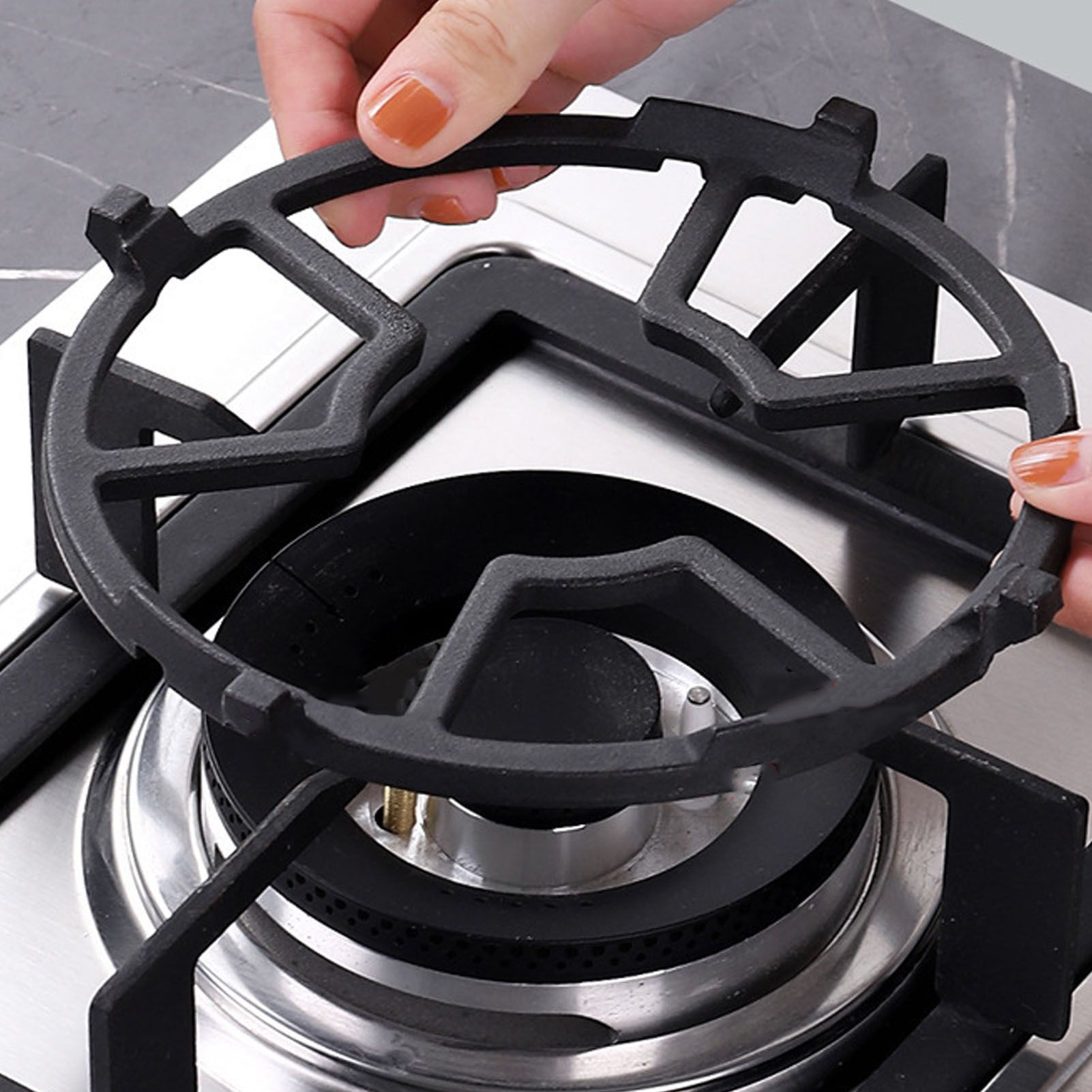 Stove Burner Grate Gas Range Burner Grate Milk Pot Holder for 4 Or 5 Feet Gas Cooker — image 5