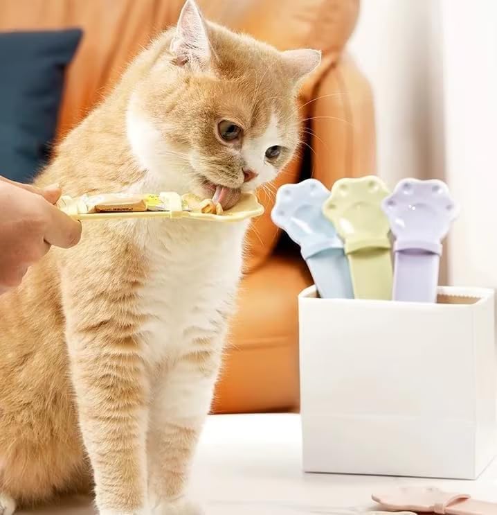 2 Cat Strip Feeder Squeeze Spoons, Capable of Licking Wet Cat Pet Liquid Snack Spoons, Multifunctional Pet Spoons — image 6