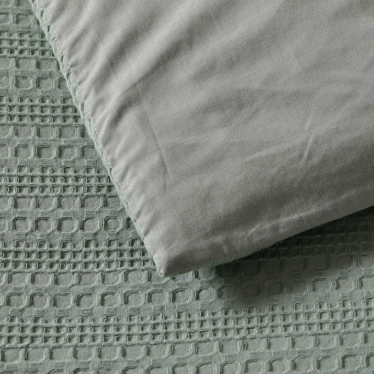 Bianca Kahlani Sage Waffle Quilt Cover Set Queen — image 5