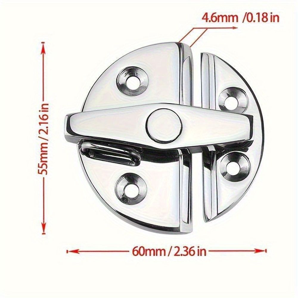 Marine Grade 316 Stainless Steel Turn Twist Button Door Catch Latchfor Door Cabinet Marine Boat Door Catch Latch 316 Stainless Steel Door Latch Round Twist โ image 5