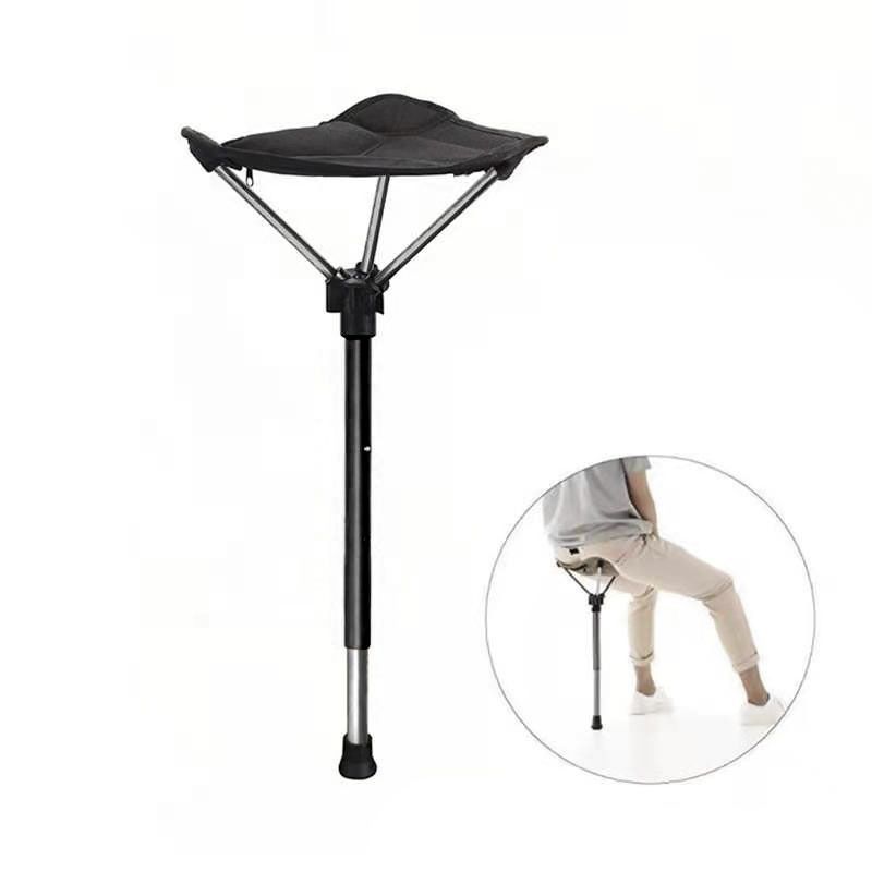 Folding Chair Fishing Tools Chair Outdoor Telescopic Folding Stool Portable High Chair Single Leg Chair Outdoor Camping Fishing โ image 2