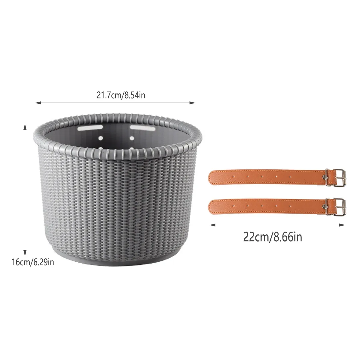 Lightweight Woven Bike Basket Handlebar Storage for Small Bicycles β image 3