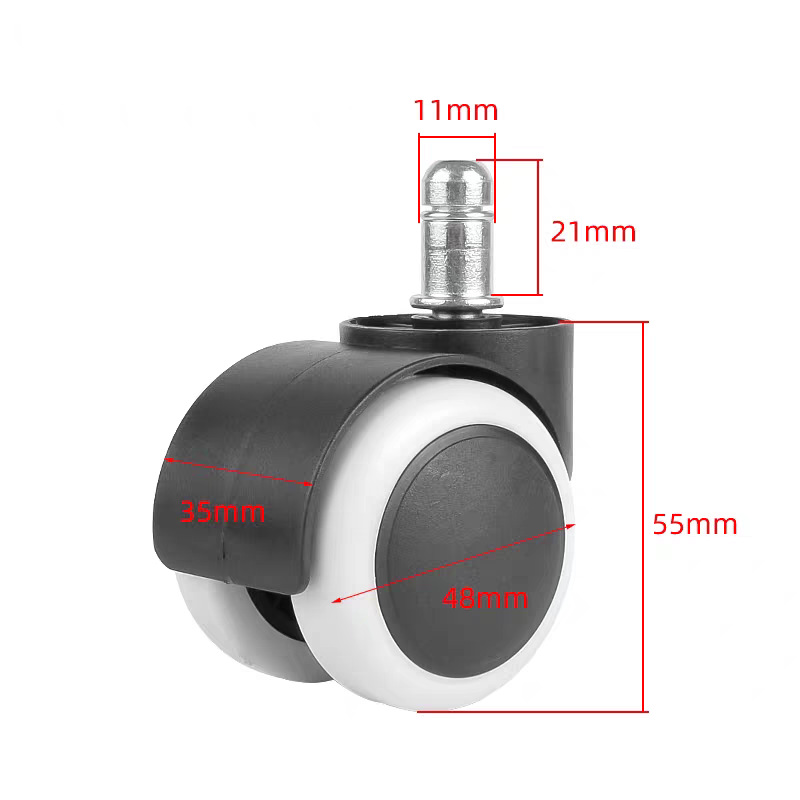 5-Piece 2-Inch Office Chair Replacement Rubber Wheels - Universal Heavy-Duty Casters — image 5