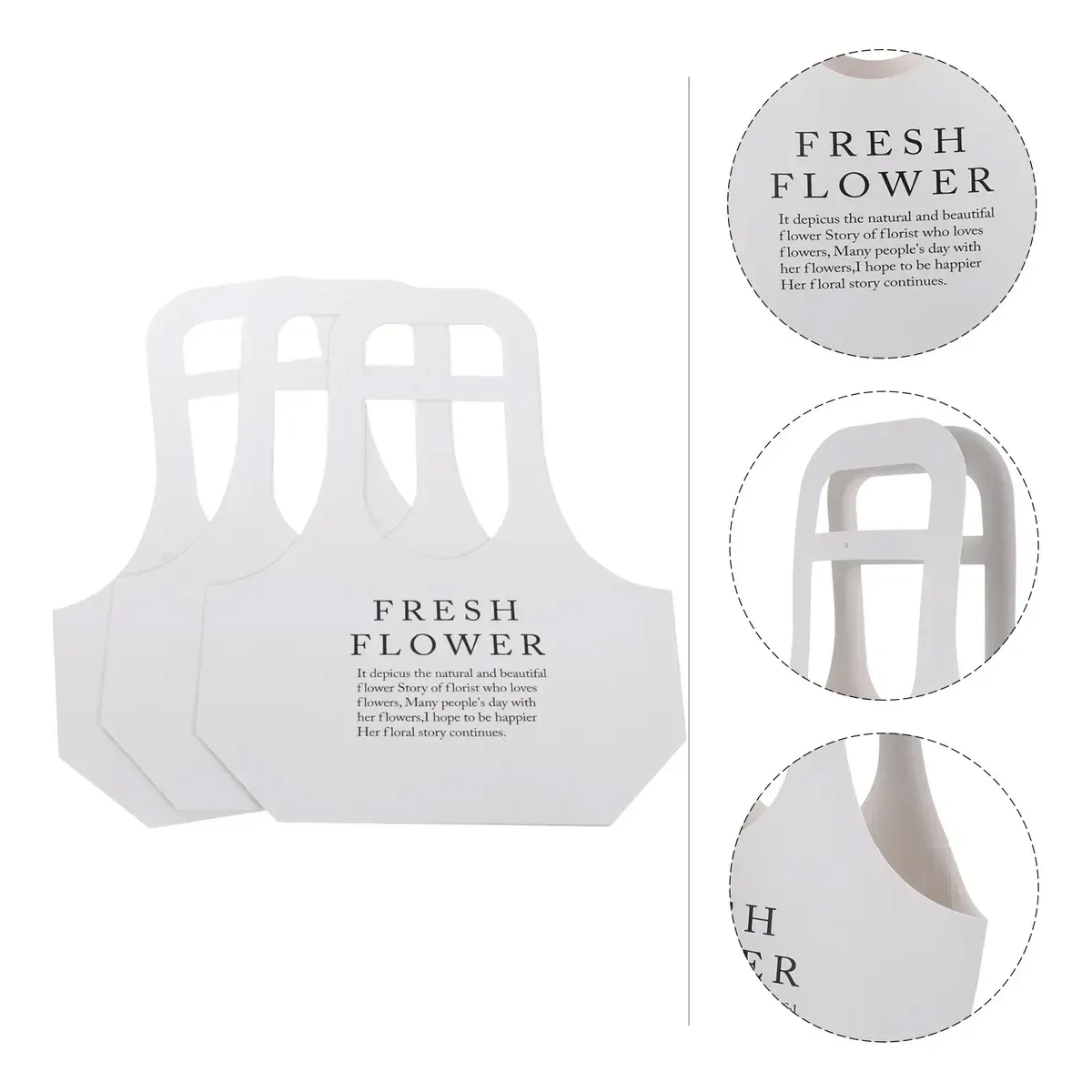 10PCS Handheld Kraft Paper Flower Bags for Bouquet Gift Wrapping - S โ image 5