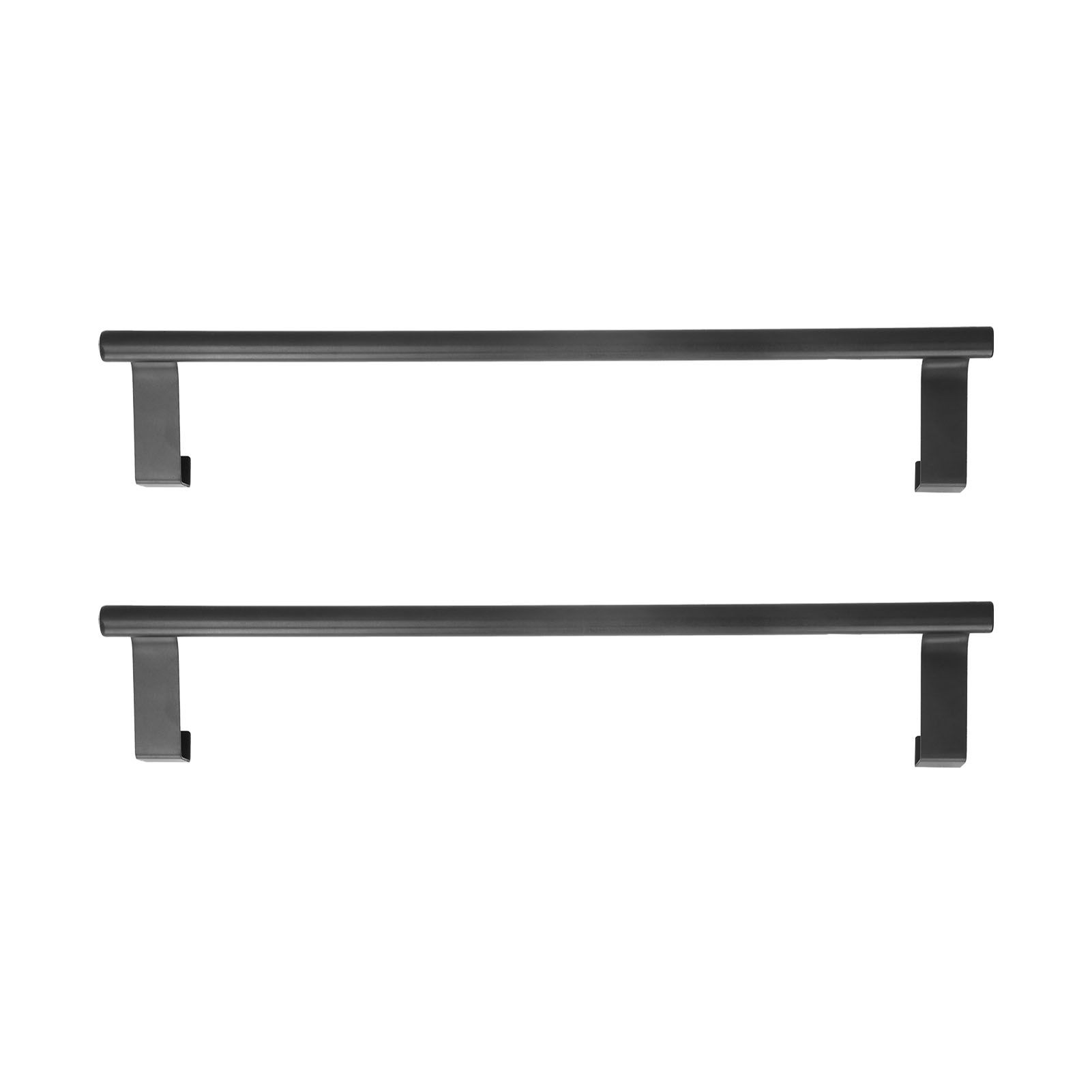 2Pcs Towel Rack Black Hangable Punch Free Nail Free Cabinet Door Towel Rack for Home Hotel36CM โ image 6