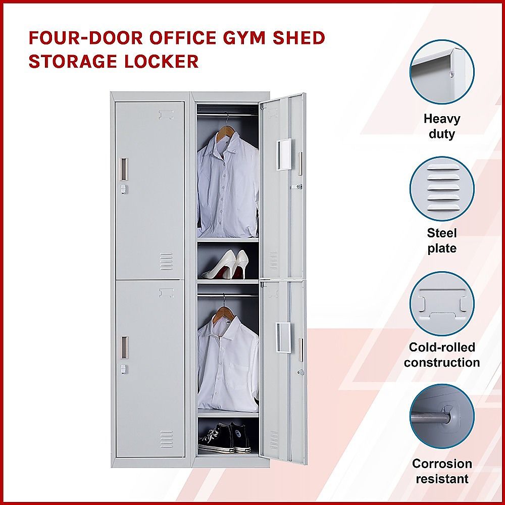 Four-Door Office Gym Shed Storage Locker — image 5