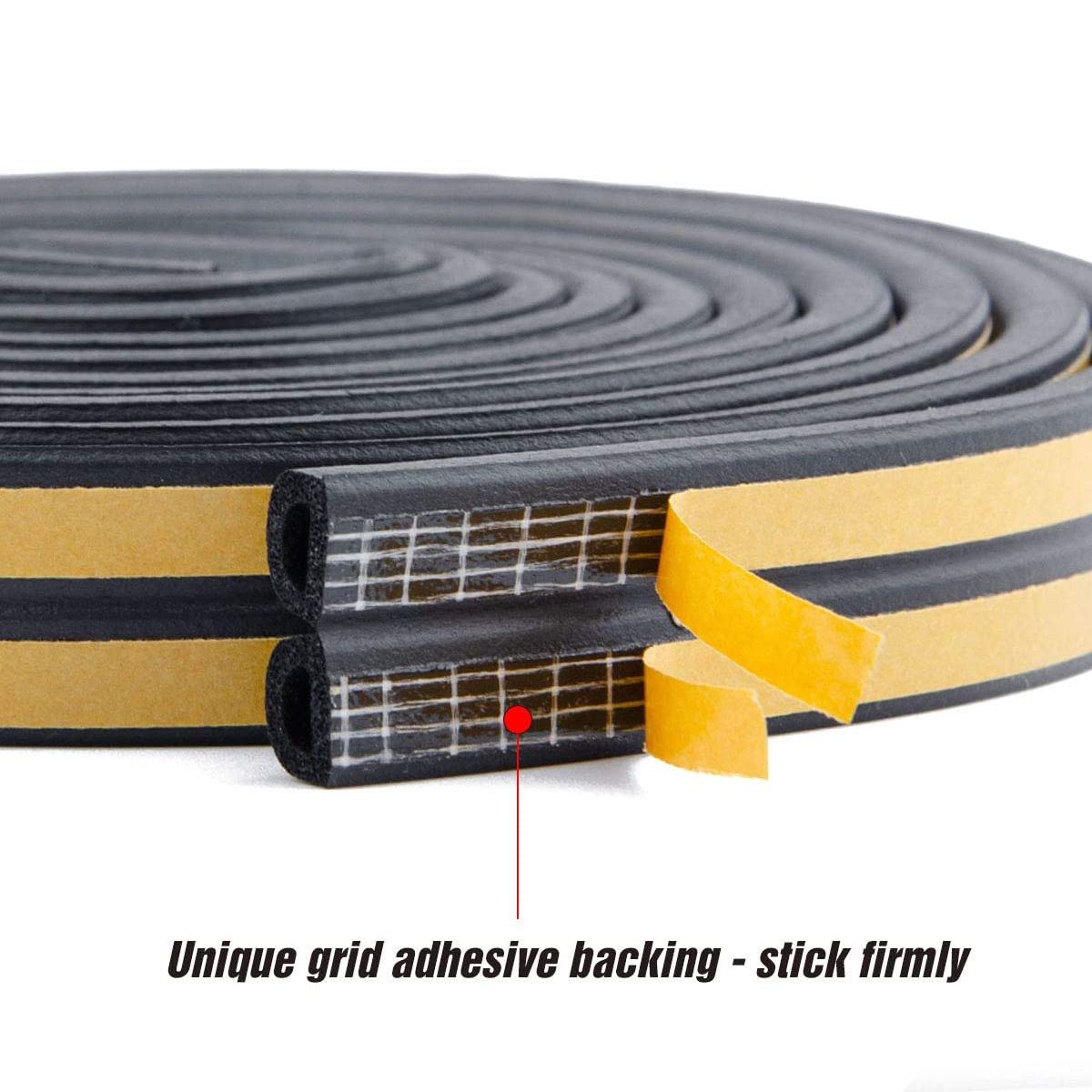 Weather Stripping Seal Strip for Doors/Windows 16 Feet, Self-Adhesive Backing Seals Large Gap Easy Cut to Size โ image 4