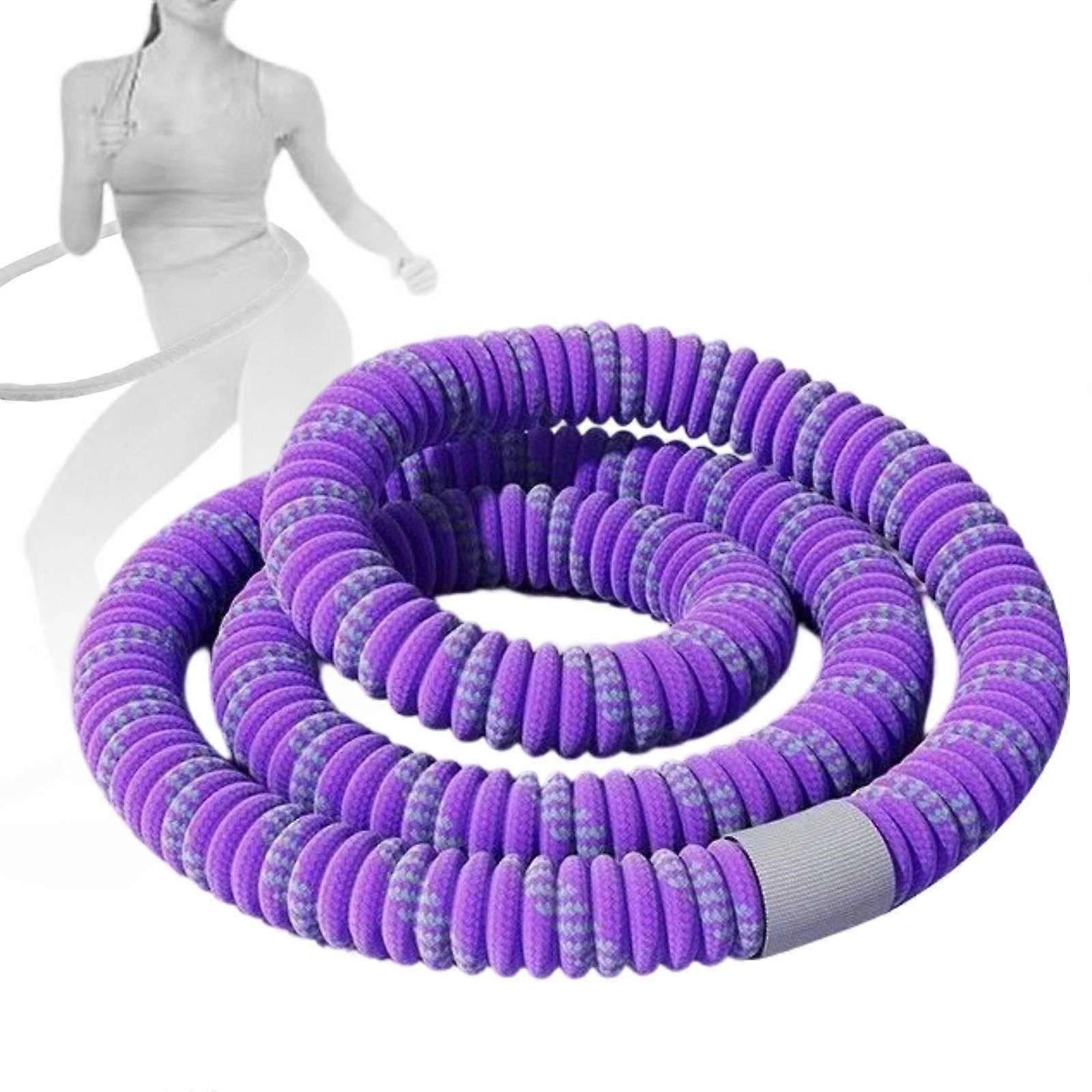Weighted Exercise Hoop, Hoop Training Quiet Workout Sports Equipment Portable - Purple — image 5
