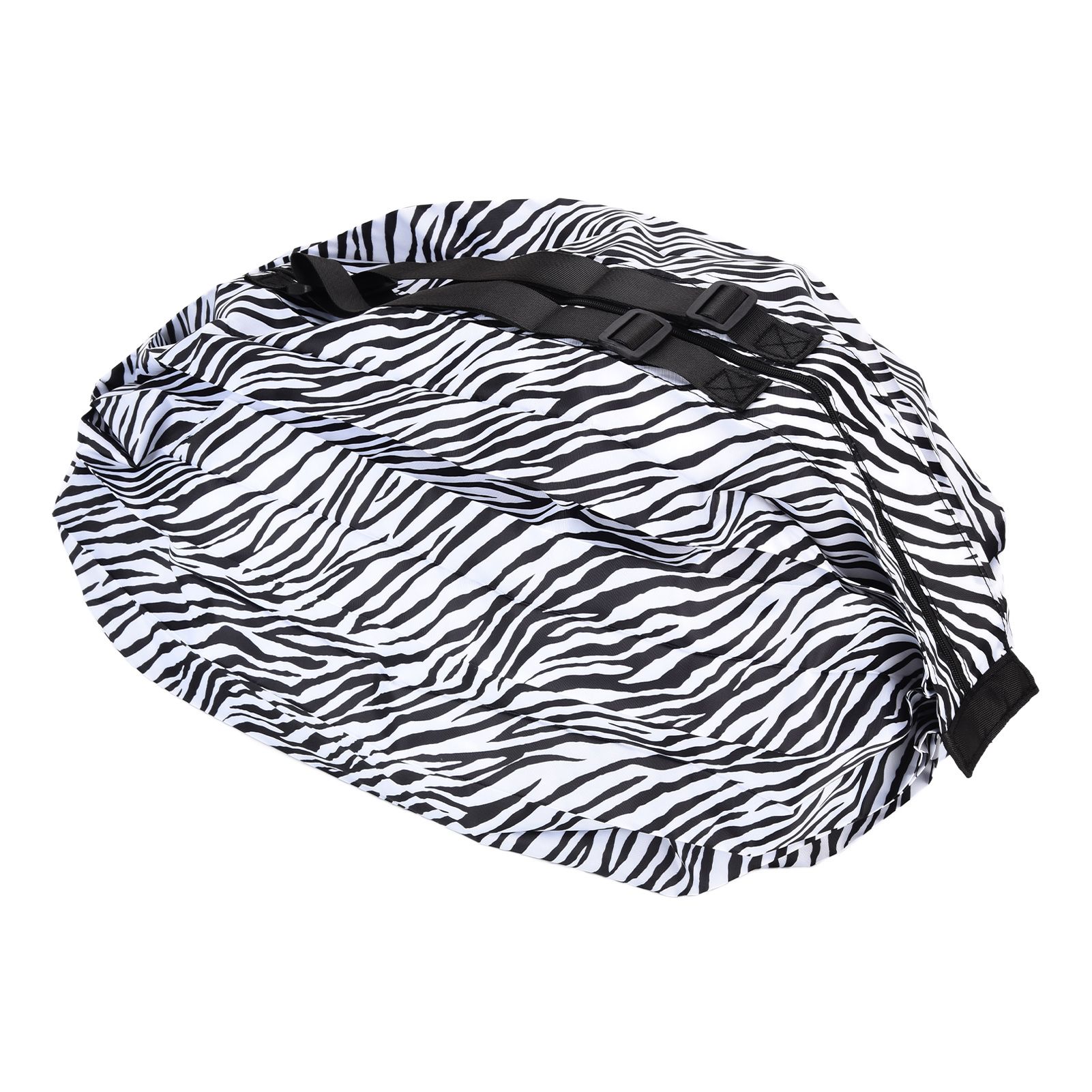 Stylish Reusable Shopping Bag Oxford Cloth Portable Foldable High Capacity Shoulder Bag Waterproof ToteZebra Stripe โ image 2