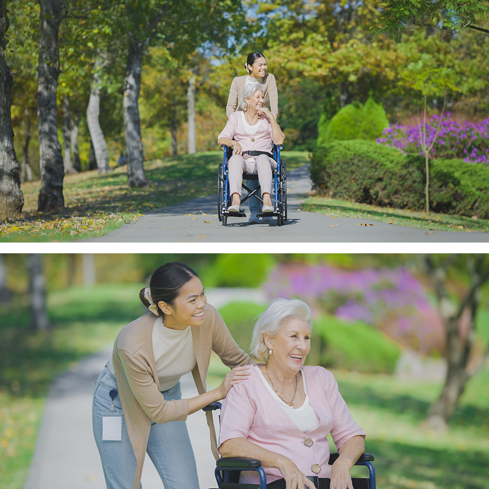 EQUIPMED Portable Wheelchair 24 Inch Folding Lightweight Wheel Chair, 136kg Capacity Mobility. Blue โ image 3