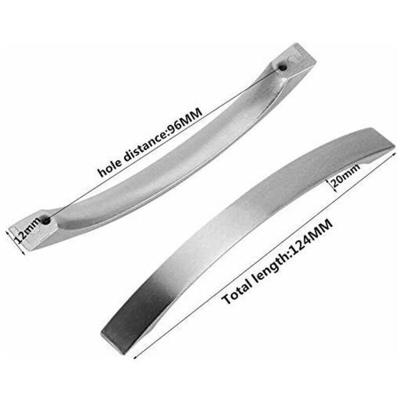 16 Pack Kitchen Cabinet Handles, Chrome, Brushed Nickel Door Handles Kitchen Handle Stainless Steel Kitchen Handle 96 mm β image 2