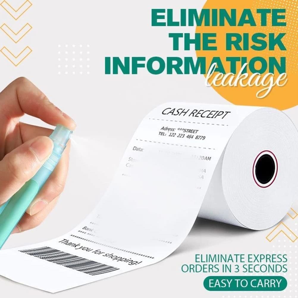 Thermal Sensitive Paper Correction Spray Portable Information Coverage Fluid Express Parcel Smear Coverer — image 2