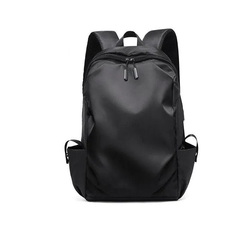 Mens Backpack Large Capacity Waterproof Schoolbag Laptop Work Travel Bag - Black