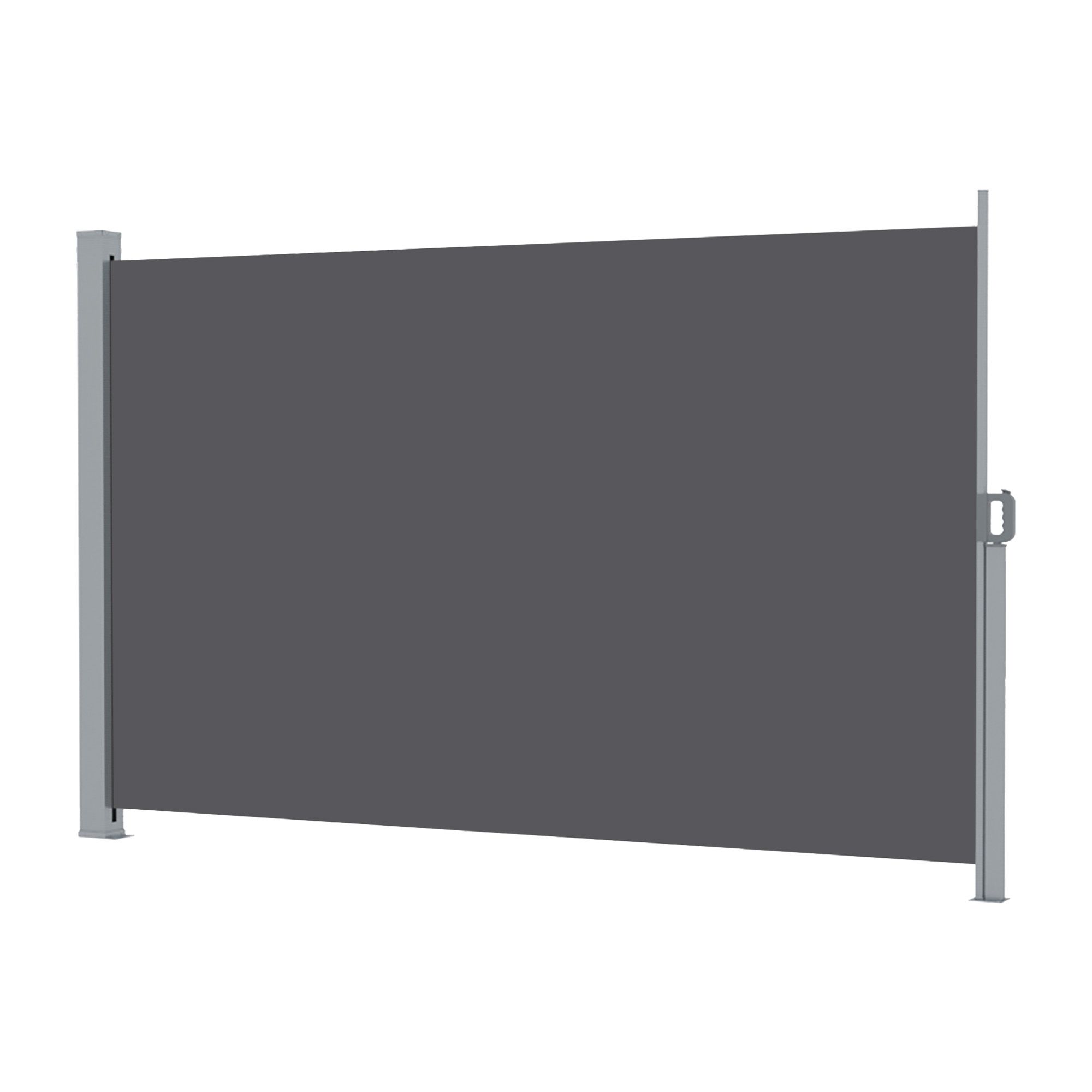 Instahut 2 × 3.5M Side Awning Retractable Privacy Screen Outdoor Sun Shade Grey — image 2