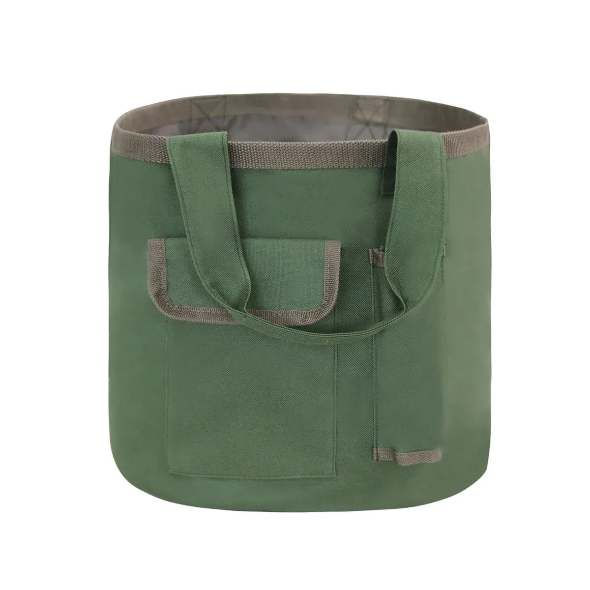 Waterproof Green Canvas Tool Storage Bag Portable Garden Bucket Organizer Use โ image 2