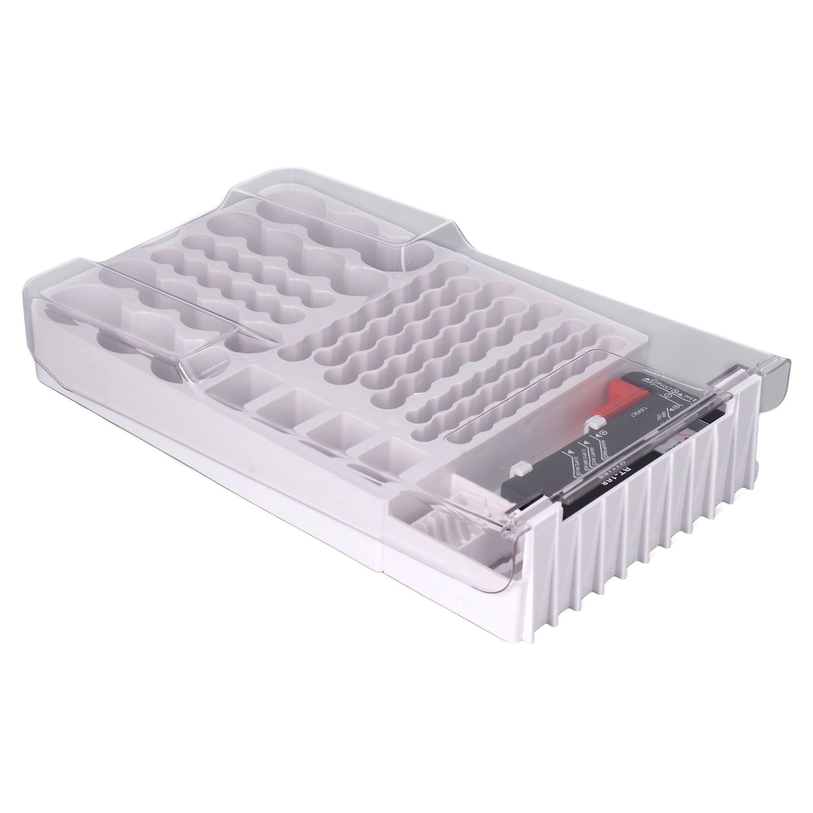 Battery Storage Box Soft Padding Battery Carrying Case with Capacity Test Instrument โ image 2