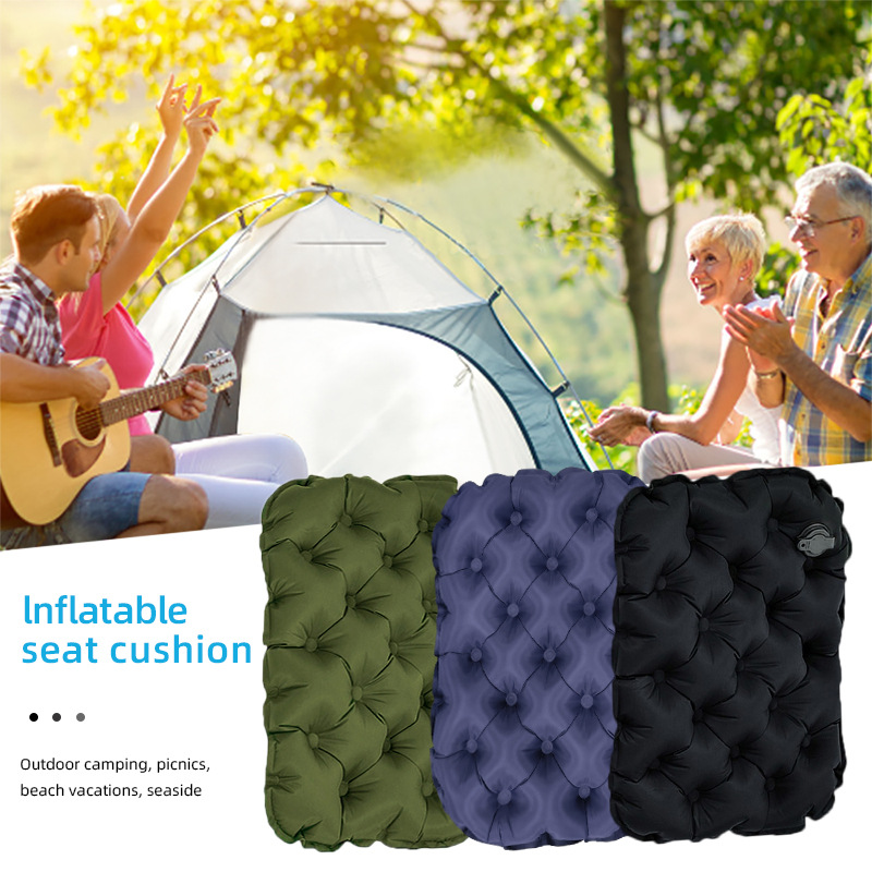 Inflatable Seat Cushion - Portable 40x30x5cm Camping Pad in Olive Green — image 5