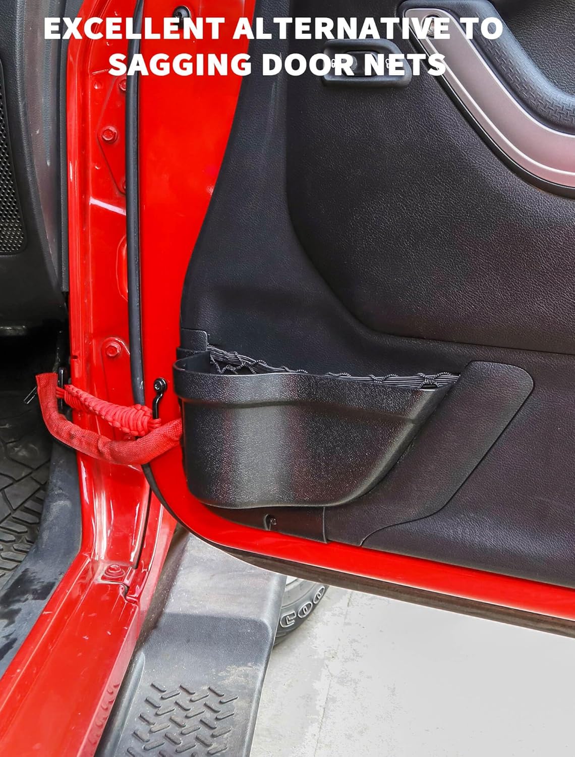 DP3 Front Door Storage Pockets, Door Side Insert Organizer Box for 2011-2018 Jeep Wrangler JK JKU 2/4 Door, Interior Storage Expansion Accessories, Black, 2 โ image 6