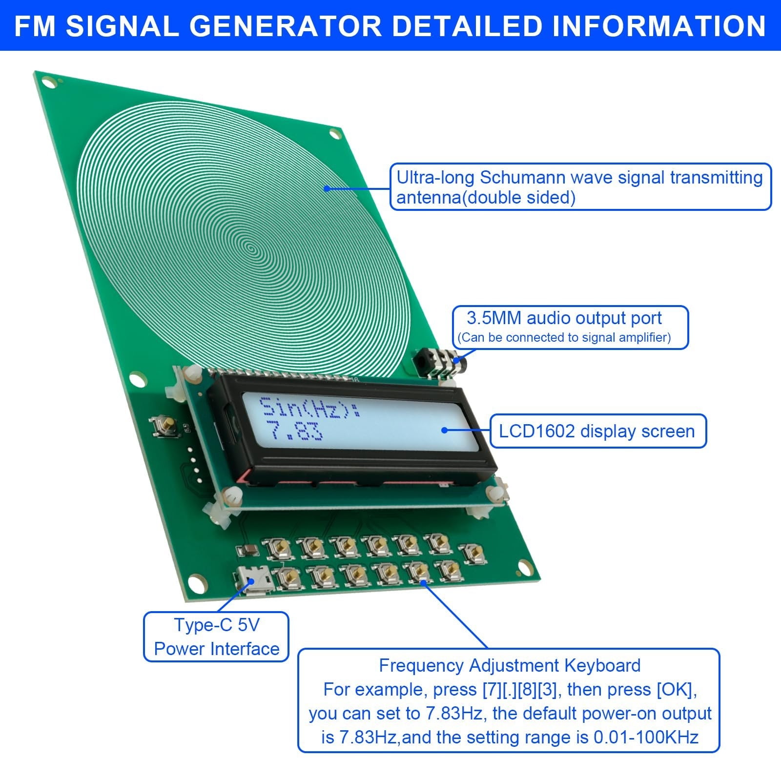 Schumann Waves Resonance Generator,Adjustable Frequency Range,Portable EMF Neutralizer for Meditation,Sleep,and Relaxation,USB-Powered Design for Home,Yoga,or — image 5