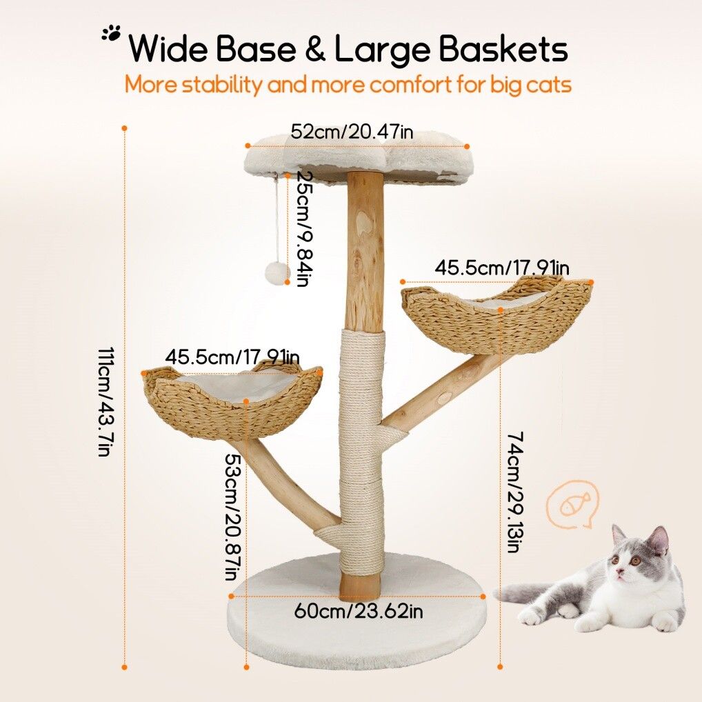 3 Tier Cat Tree Activity Centre Scratcher Post Climber โ image 2