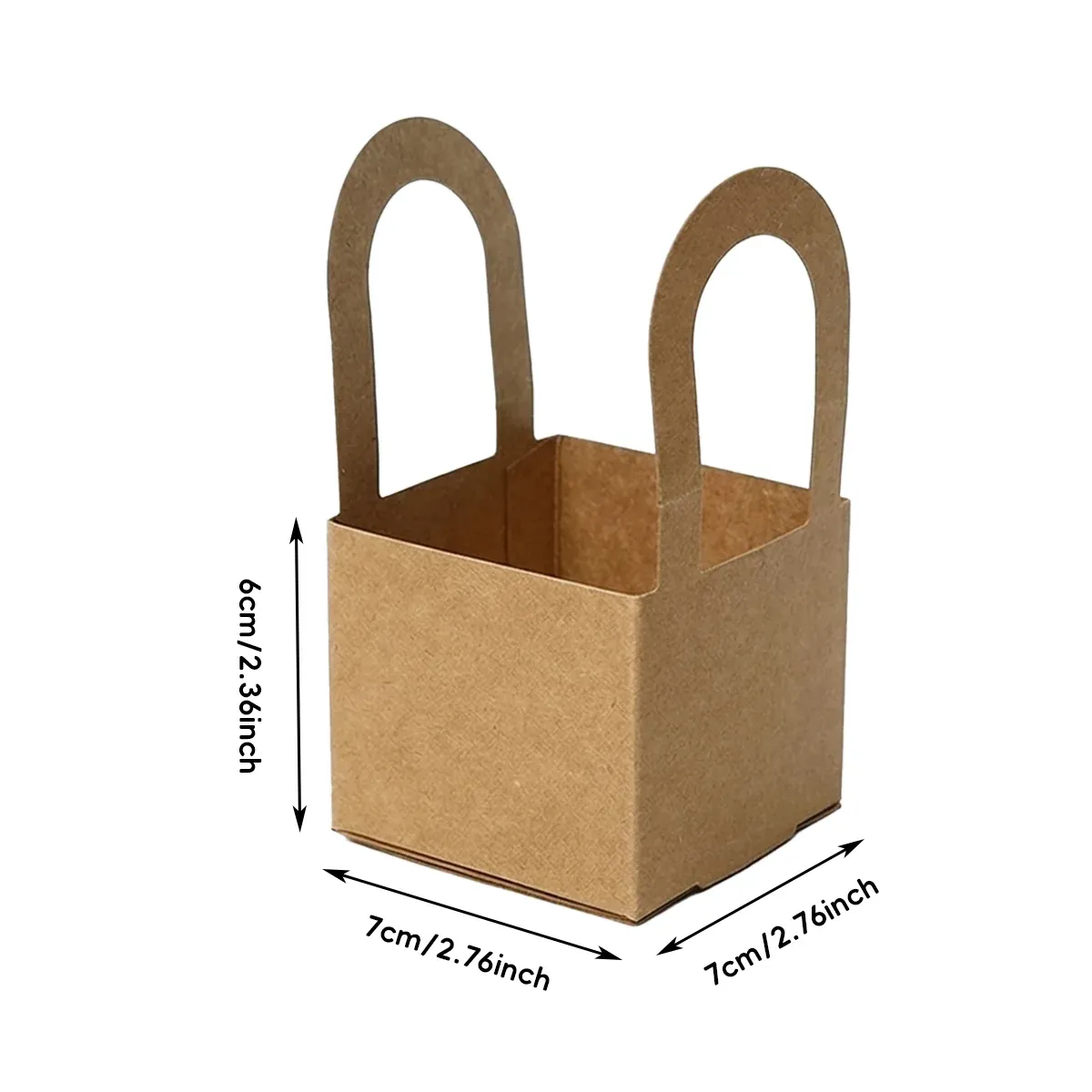 50 Pack Kraft Paper Gift Boxes with Handles Succulent Favour Boxes Party Packaging โ image 3