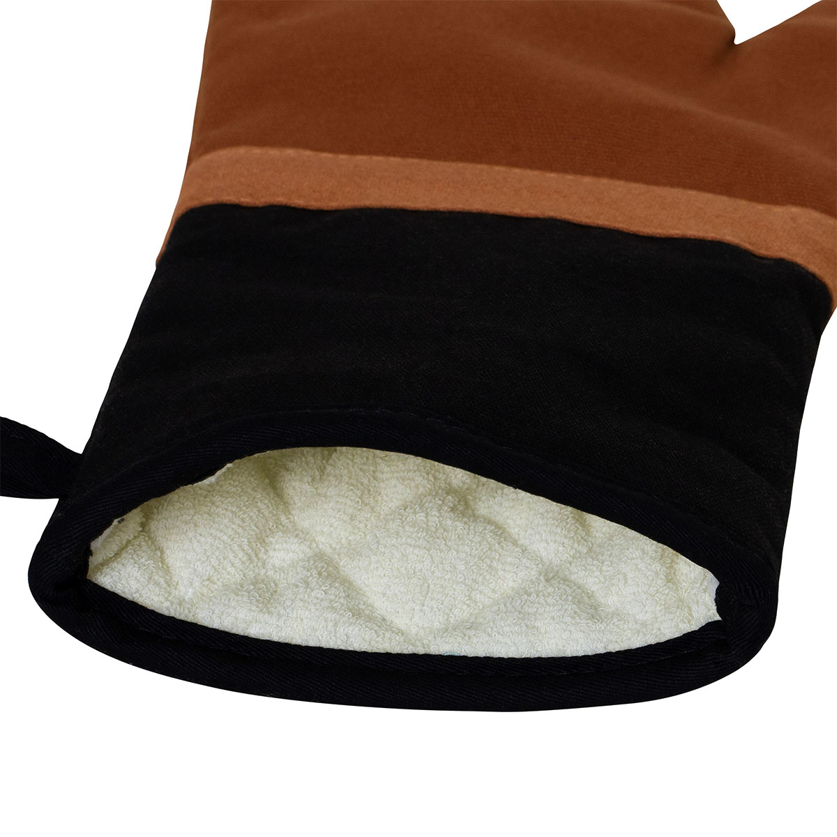 J Elliot Home Selby Cotton Oven Mitt 34 × 15 cm Ginger & Black — image 2