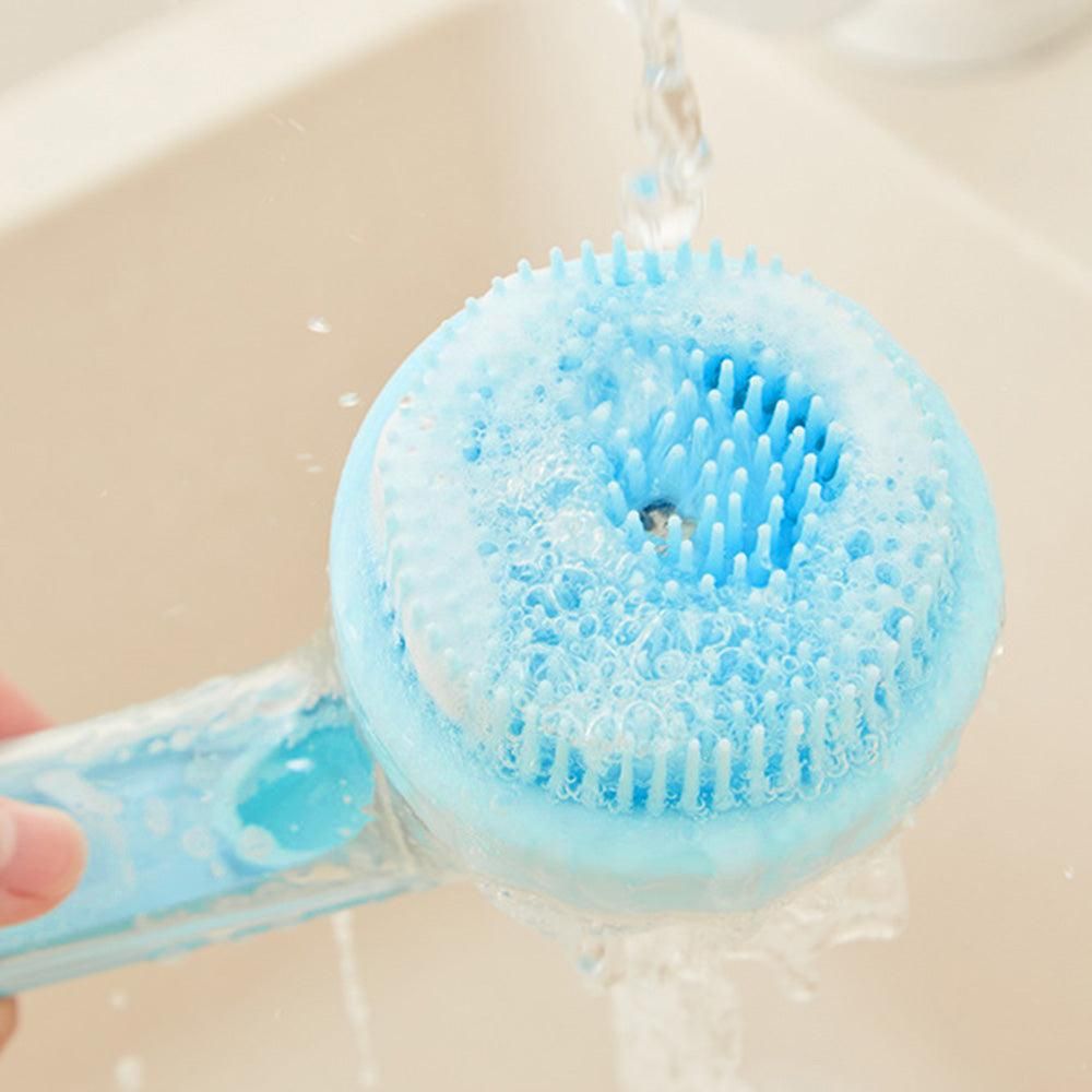 2-in-1 Pet Bath Brush with Built-in Shampoo Dispenser Dog Shampoo Bubble Maker Dog Cat Bathing Grooming Tool Blue โ image 6