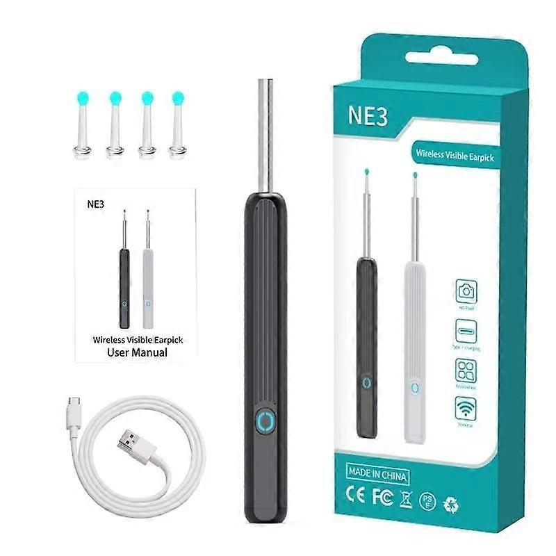 Wireless Smart Visual Ear Cleaner Usb WiFi Otoscope TW1 Ear Wax Removal Tool Set with Camera Ear Endoscope HD 1080P for iPhone iPad Android [db] — image 2