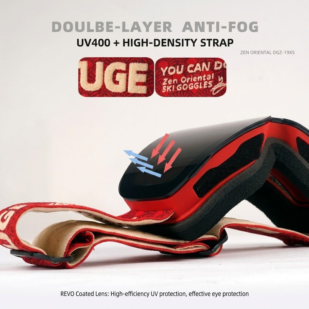DOTUGE DGZ-Z19XS Series Ski Goggles with Magnetic Quick-Change Lens, Double-Layer Anti-Fog UV400 HD Coated Lenses, Compatible with Prescription Glasses, for — image 4