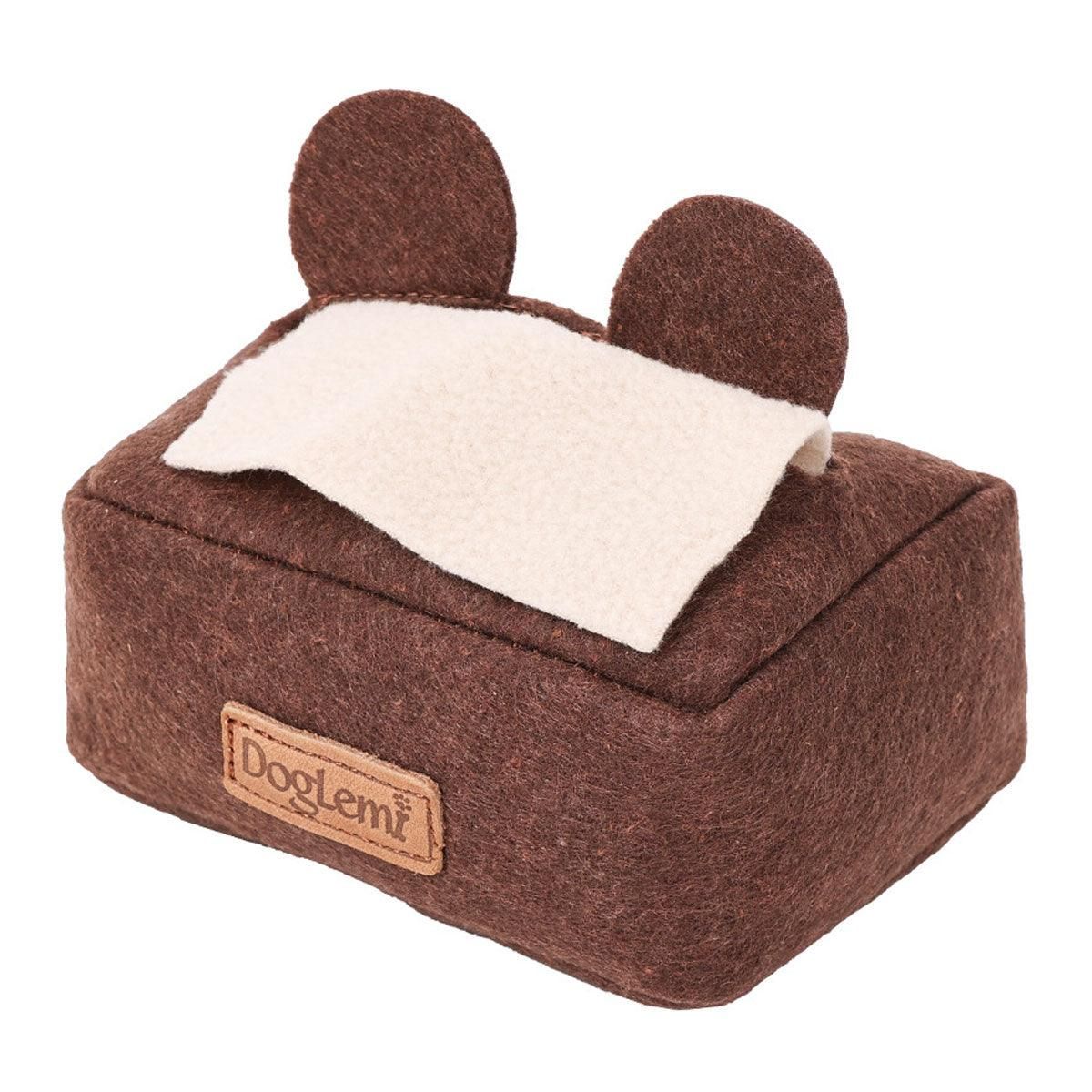 Dog Sniff Training Toy Plush Scent Training Aid for Puppies Interactive Pet Toy - Brown