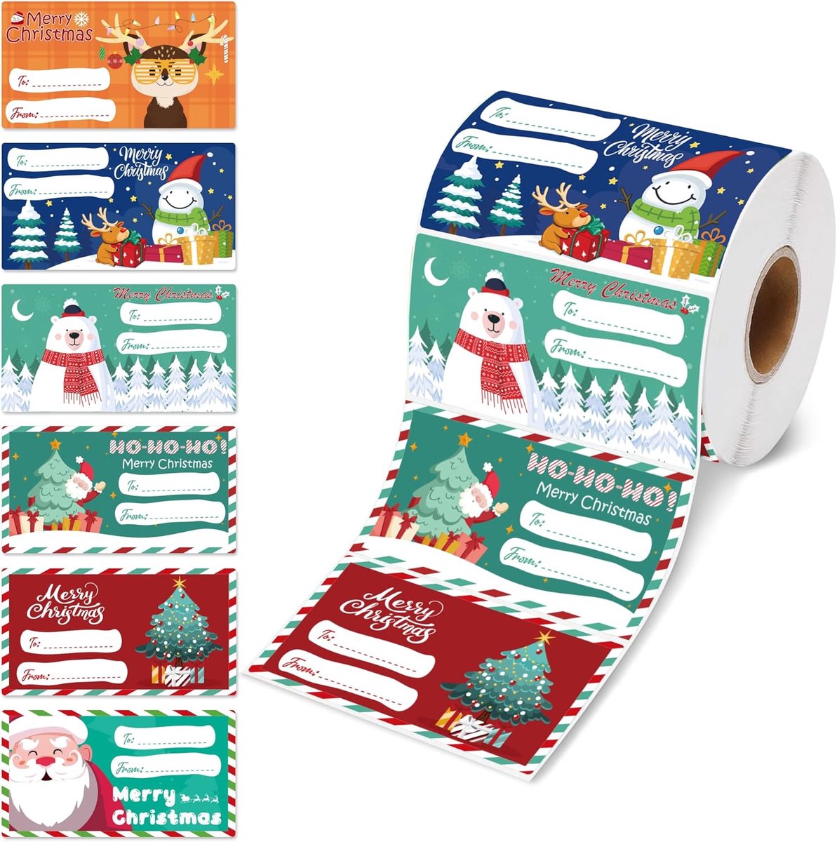 500 Christmas gift tags - Christmas gifts for women, men, and mothers - Christmas wrapping paper - Christmas decorations - 2.95 × 1.6 inches