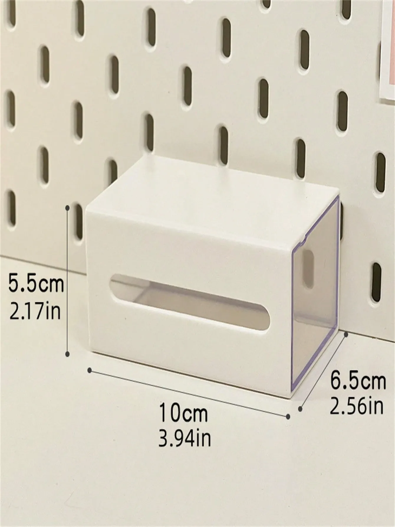 4Pc White Wall Mounted Swab Storage Box Transparent Clear Drawer Organizer For Bathroom Hair Accessories and Jewelries — image 3