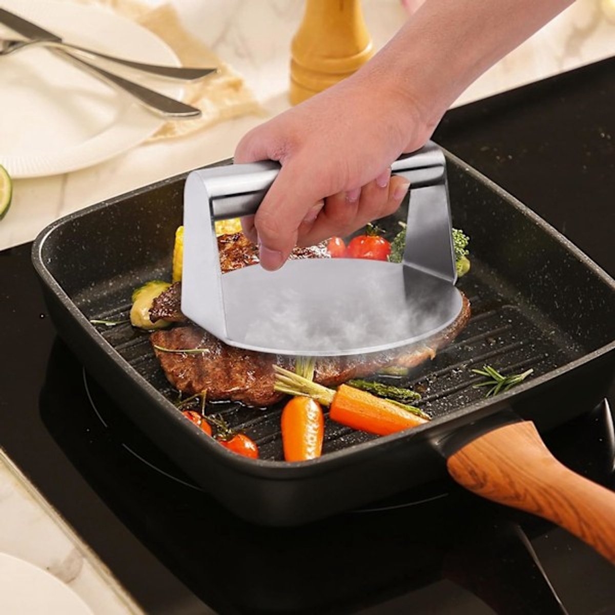 Patty Press - 5.5" Hamburger Press - Beef Patty Press Equipment — image 3